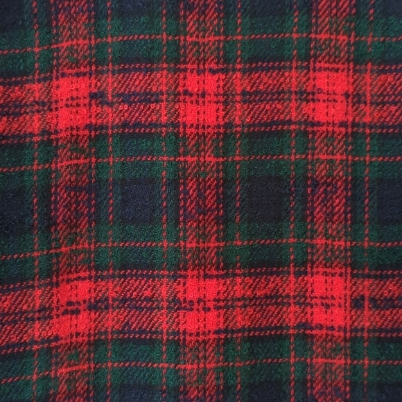 Talbots 80's Vintage Preppy Plaid Wool Blend Tweed Collarless Blazer Jacket 4P - Picture 5 of 11